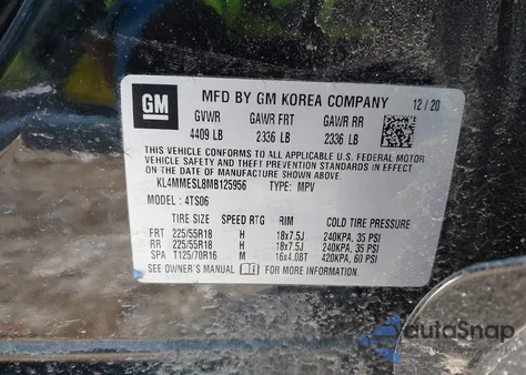 2021 Buick Encore Gx Awd Select from USA, damaged, VIN KL4MMESL8MB125956